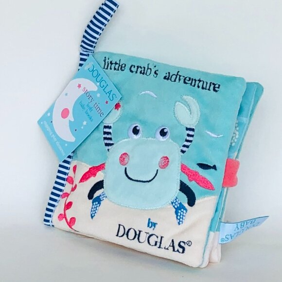 New w/ Tag-Douglas Baby Soft Plush Activity Book Little Crab's Adventure - Picture 3 of 15